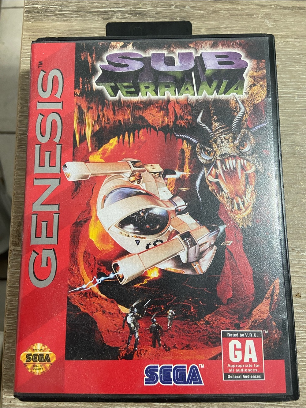 Sub Terrania (Sega Genesis System, 1994) Authentic & Complete!
